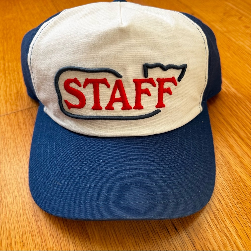 Vineyard Vines Unisex Staff Whale 5 Panel Hat Blue Red OS Beach Summer NWT